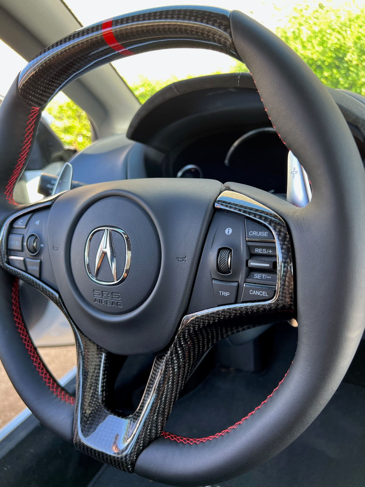 Steering Wheel Center Faceplate - NSX (17-22) - Carbon