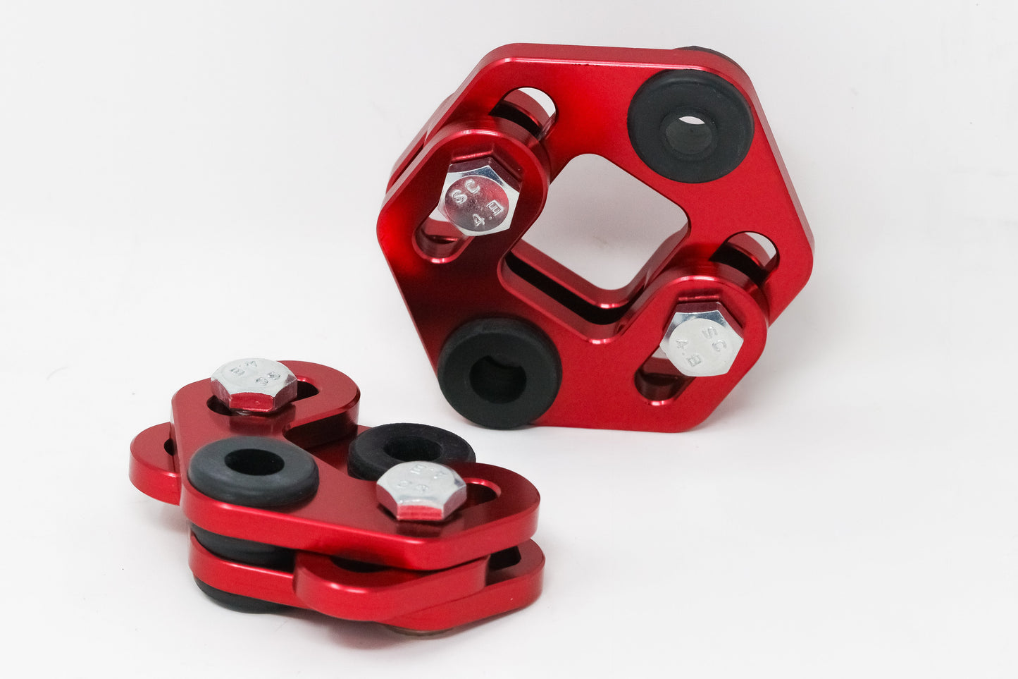 Exhaust Hangers Adjustable (pair) - Black/Red