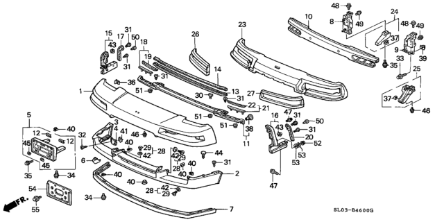 Bumper Front Center Frame - NSX (91-05) - OEM