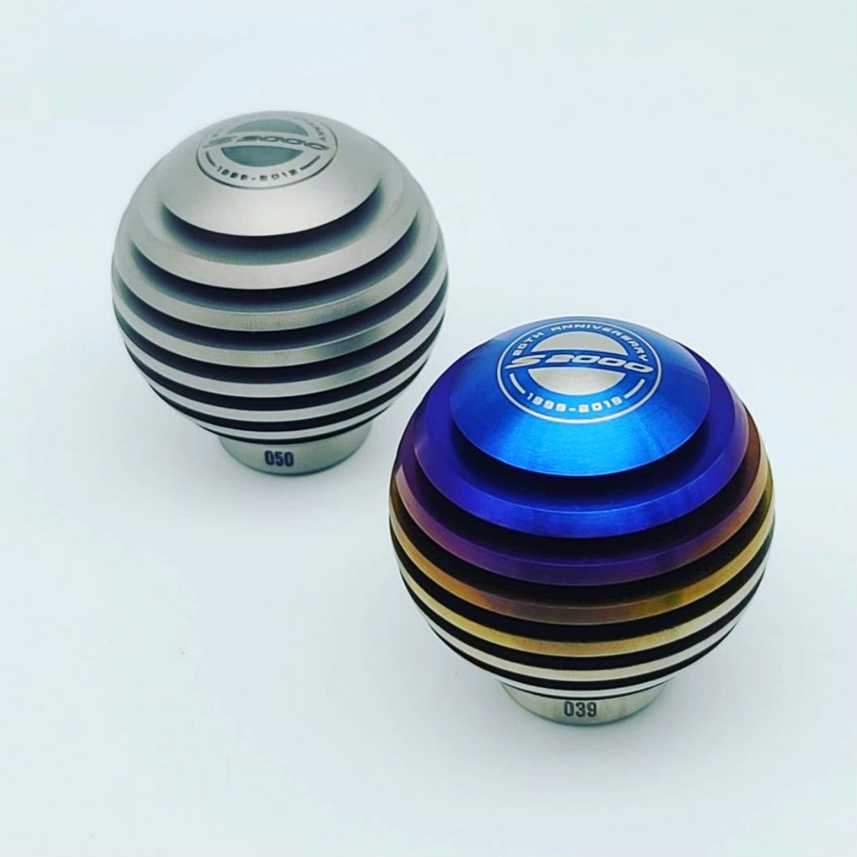 Shift Knob - Titanium - Slotted - S2000 20th Anniversary Logo