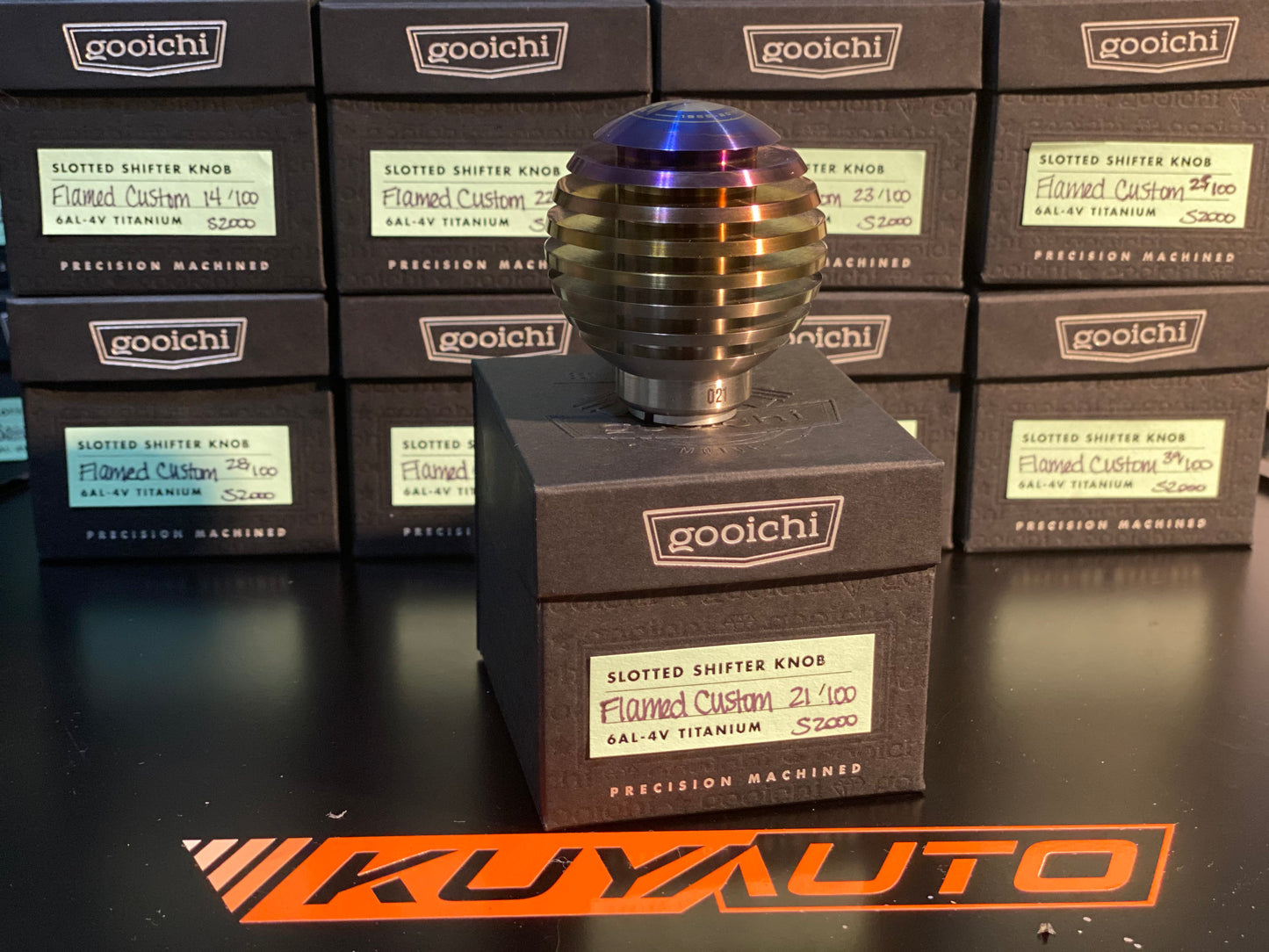 Shift Knob - Titanium - Slotted - S2000 20th Anniversary Logo