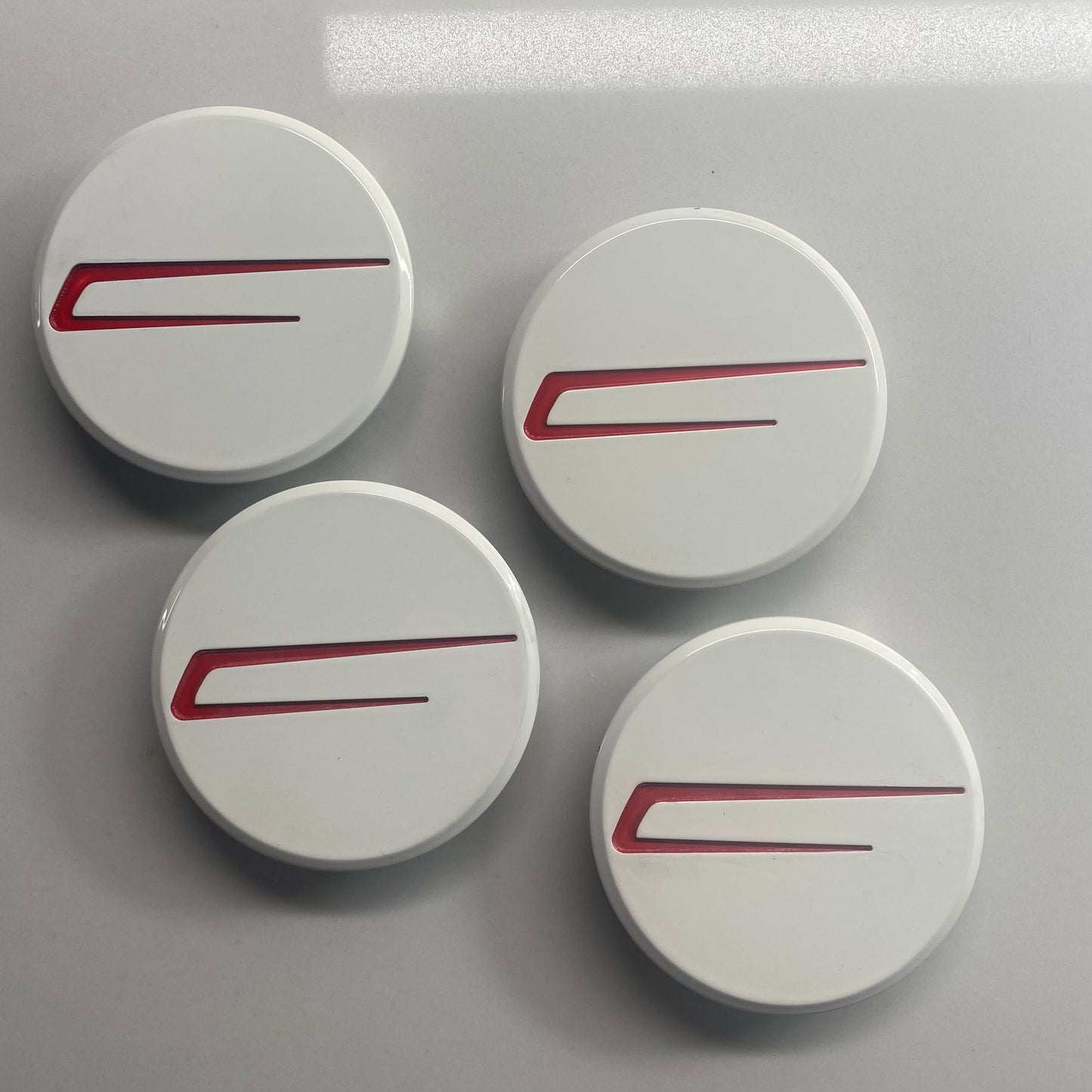 Wheel Center Caps - MITA - WHITE