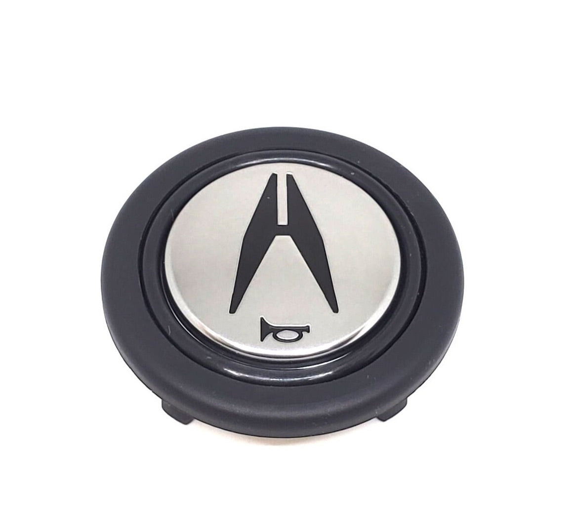 Black & Gold Horn Button For Steering Wheel - Fits Honda/Acura NSX, EG6, EK9, DC2 Models