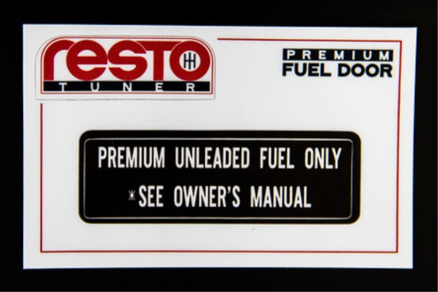 Sticker - NSX - Premium Fuel Door Decal