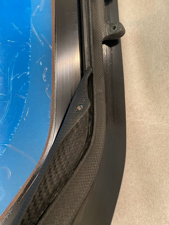 Window Rear Hatch + Frame - NSX (91-05) - Lexan 3mm/4mm/Carbon + Carbon Frame Installed
