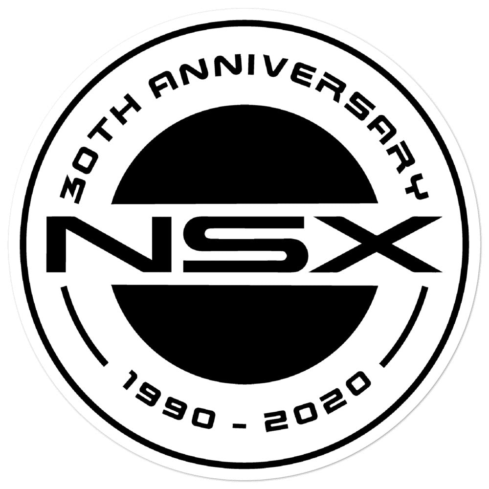 NSX 30th Anniversary White Logo - Bubble-free stickers