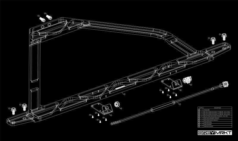 Chassis Brace - NSX (91-05) - Rear - Targa - Aluminum