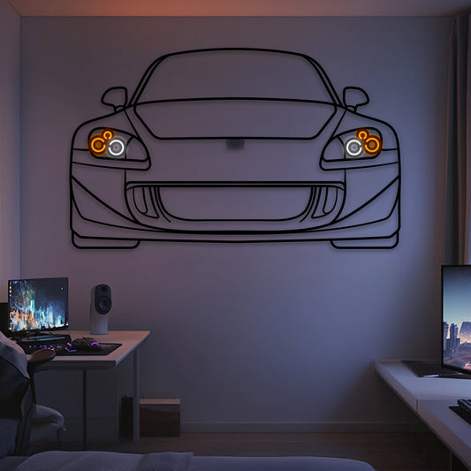 Wall Art - Car - S2000 - Metal / Neon - Front View