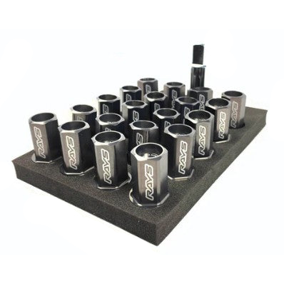 Lug Nut Set - Rays Dura-Nut - L42 Straight Type - 12X1.50 - Gun Metallic