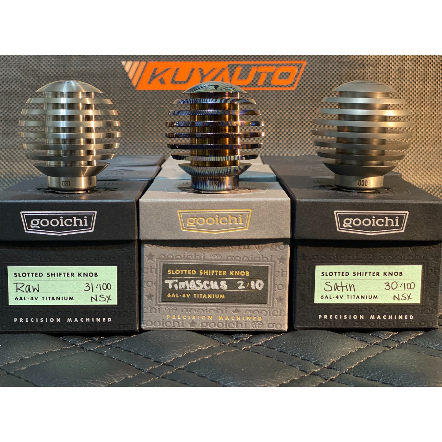 Shift Knob - Titanium - Slotted - NSX 30th Anniversary Logo