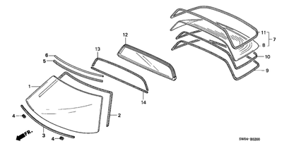 Window Rear Hatch - NSX (91-05) - Lexan 3mm/4mm