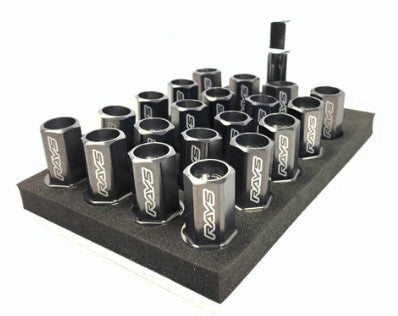 Lug Nut Set - Rays Dura-Nut - L42 Straight Type - 12X1.50 - Gun Metallic
