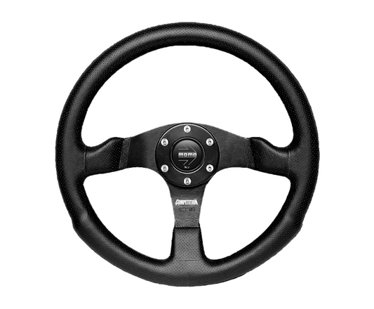 Steering Wheel - Momo Competition - 350 mm - Black AirLeather/Black Spokes