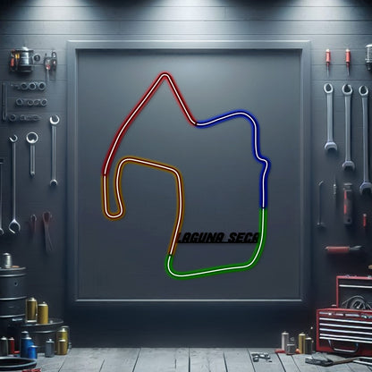 Wall Art - Race Track - Metal / Neon - Laguna Seca