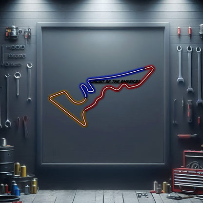 Wall Art - Race Track - Metal / Neon - Circuit of The Americas
