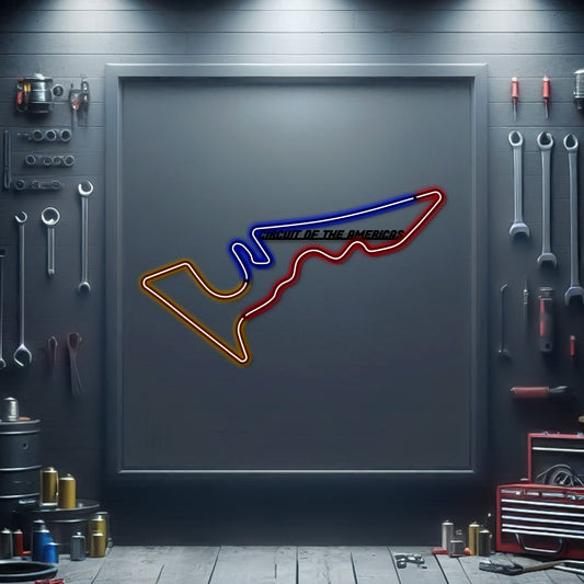 Wall Art - Race Track - Metal / Neon - Circuit of The Americas