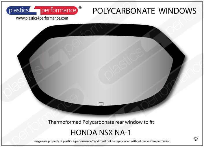 Window Rear Hatch - NSX (91-05) - Lexan 5mm Thick