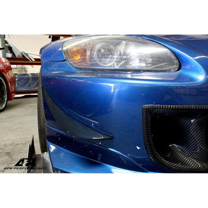 Bumper Front Canards - S2000 (04-09) - Carbon - For OEM Bumper