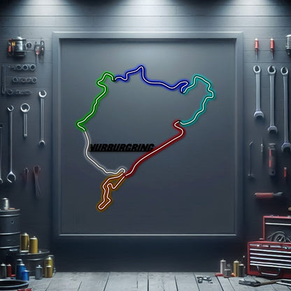 Wall Art - Race Track - Metal / Neon - Nurburgring