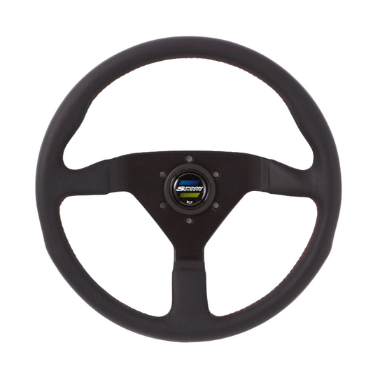 Steering Wheel - Spoon Sports 340mm - Black Leather/Red Stitching