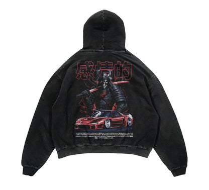 Jacket - Hoodie - Reaper of the Rising Sun NSX - Vintage Acid Wash
