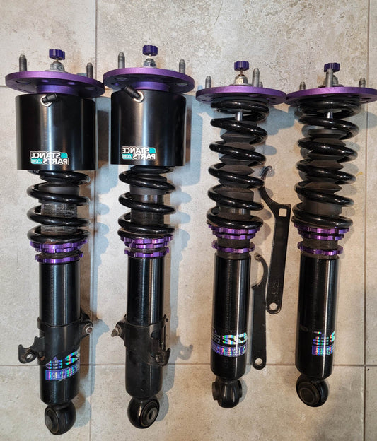 D2 Racing Coilovers + Front Stance Cups (USED)
