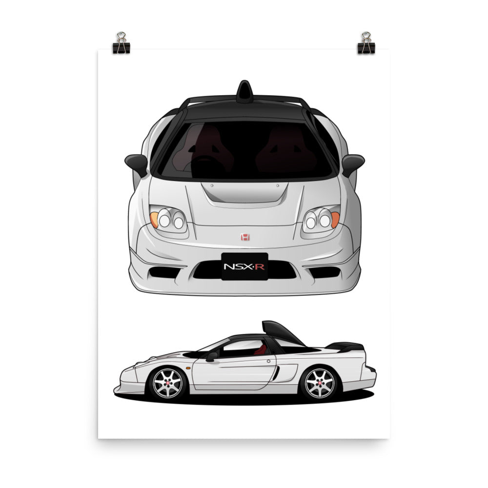 Poster - NSX-R GT - Anime Front and Side