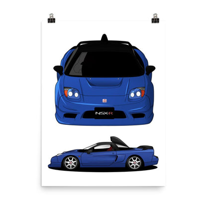 Poster - NSX-R GT - Anime Front and Side