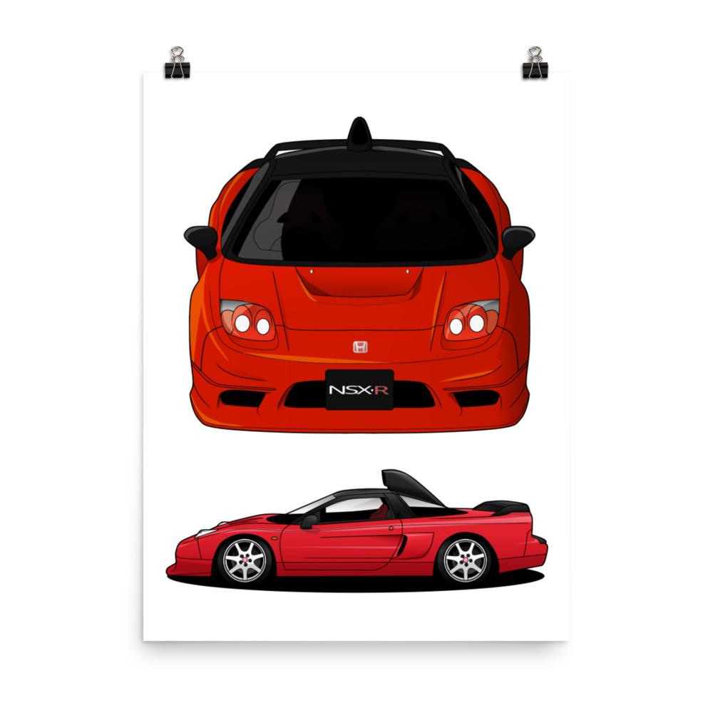 Poster - NSX-R GT - Anime Front and Side