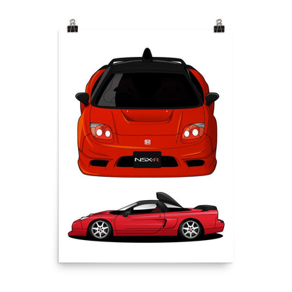 Poster - NSX-R GT - Anime Front and Side