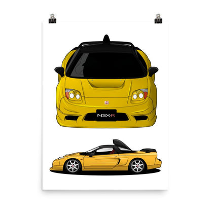 Poster - NSX-R GT - Anime Front and Side