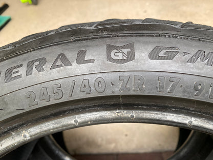 Used Tires - General G-max AS-03 2x 245/40/17 - 6/32