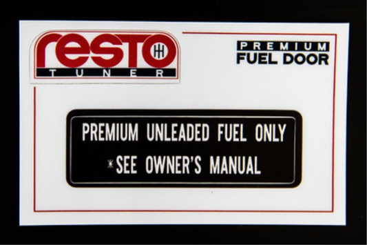 Resto Tuner NSX Premium Fuel Door Decal / Sticker