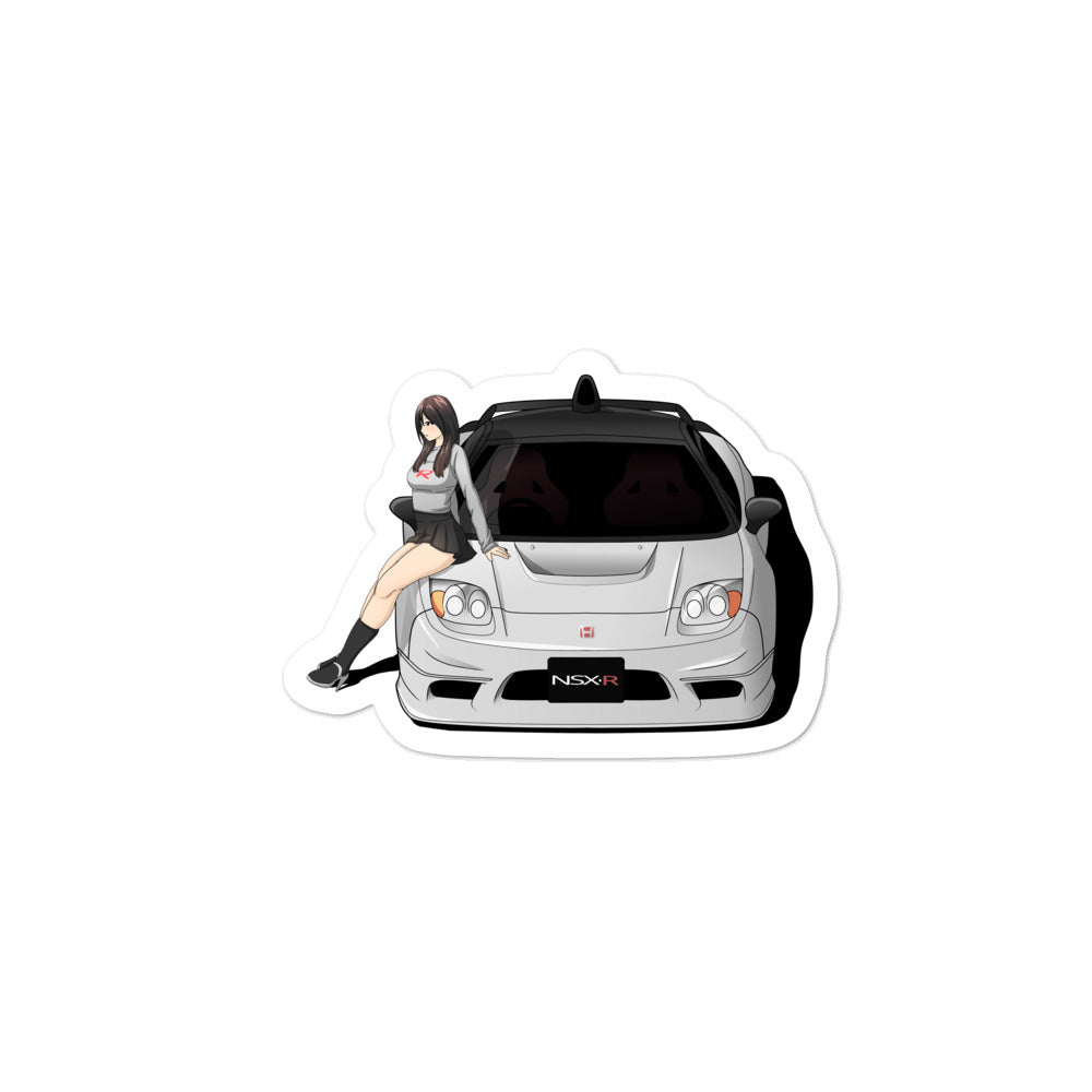 Sticker - NSXR GT Front with Anime Girl