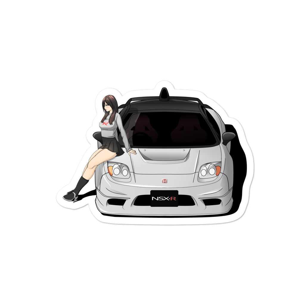 Sticker - NSXR GT Front with Anime Girl