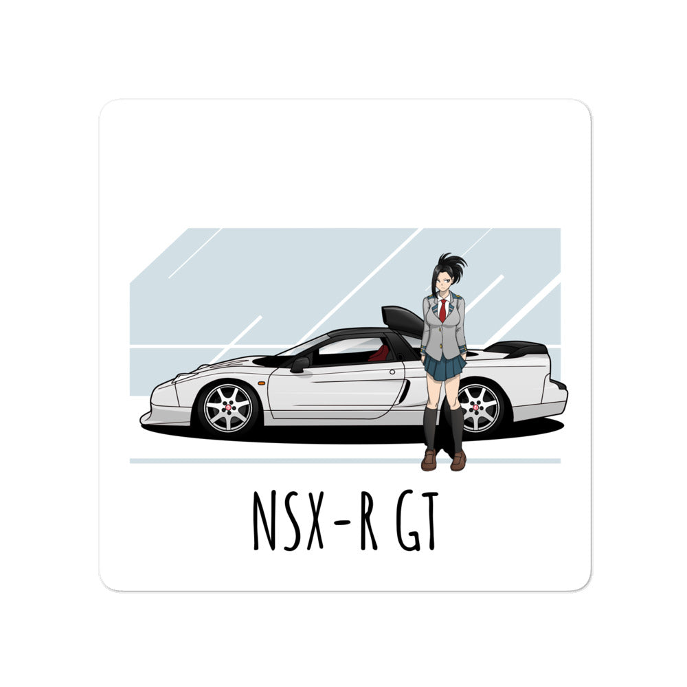 NSXR GT Side with Anime Girl - Bubble-free stickers