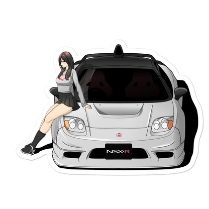 Sticker - NSXR GT Front with Anime Girl