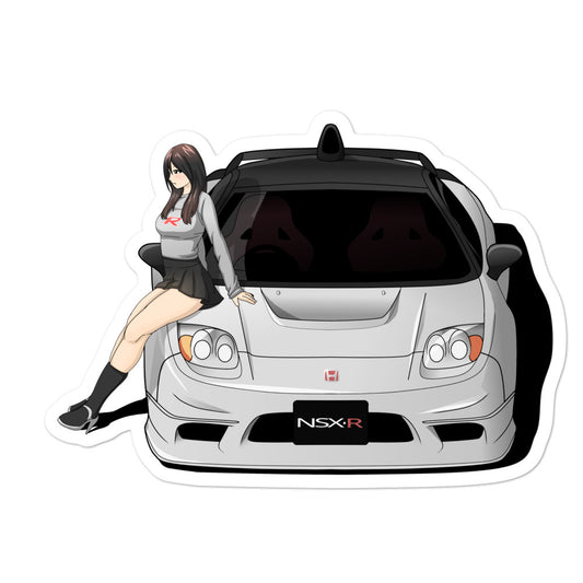 Sticker - NSXR GT Front with Anime Girl
