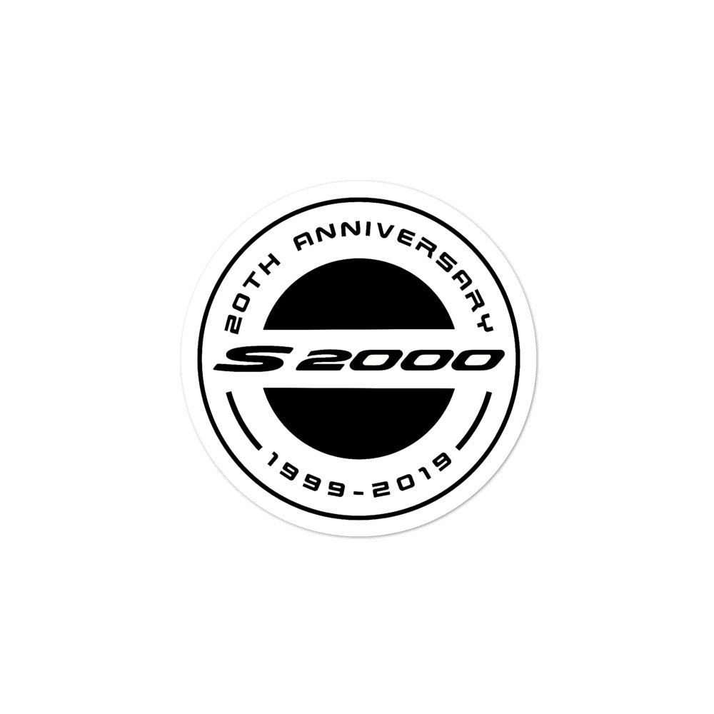 s2000 20th Anniversary White - Bubble-free stickers