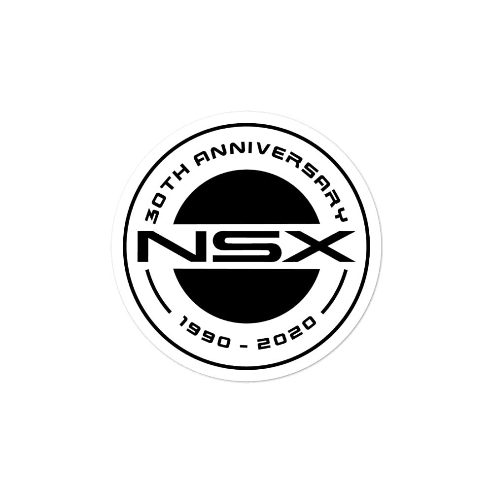 NSX 30th Anniversary White Logo - Bubble-free stickers