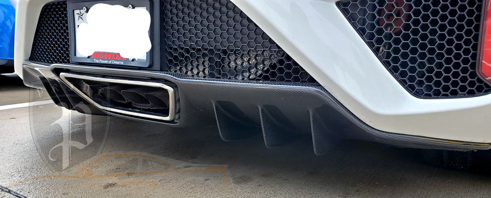 PRIDE NSX Rear Valance/Diffuser OE Style - Carbon 2017+